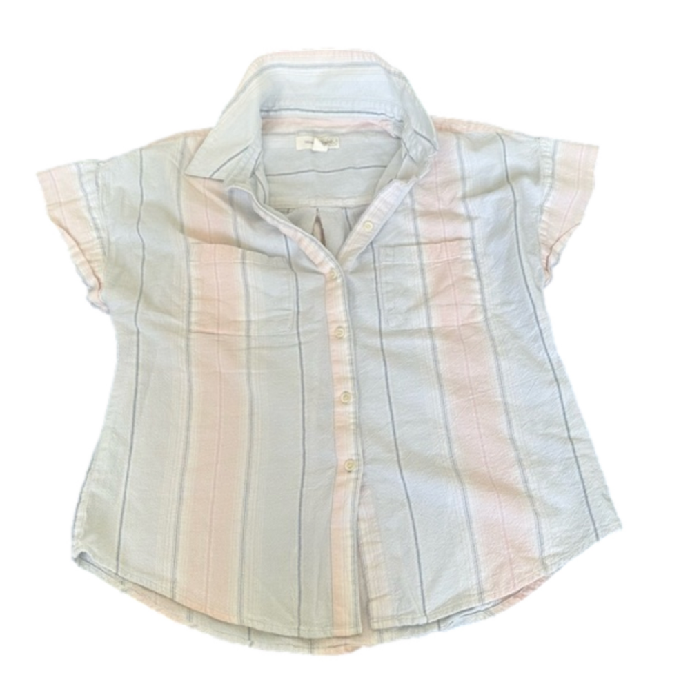 Treasure & Bond Women button up top Stripes Top size S